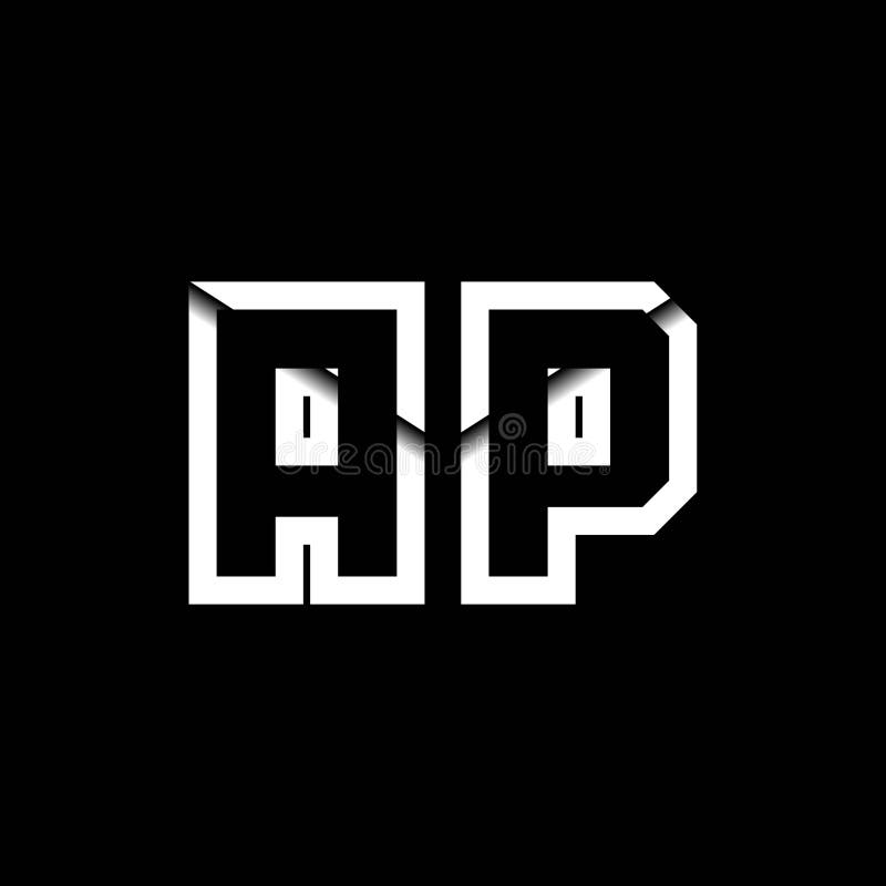 AP Monogram Envelope Shape Style vector illustration