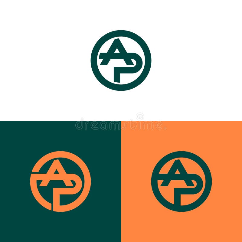 AP or PA letter logo. Unique attractive creative modern initial AP PA A P initial based letter icon logo royalty free illustration