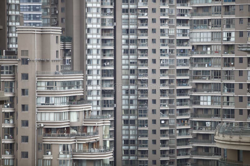 Apartamentos lotados foto de stock