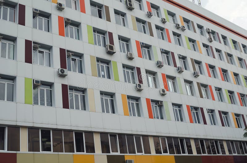 Apartment Building Air Conditioning Stock Image Image of residence