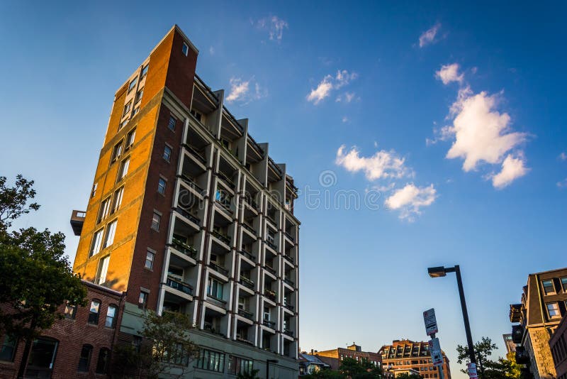 Apartment Building in Boston, Massachusetts. Stock Image Image of business, boston 49452789