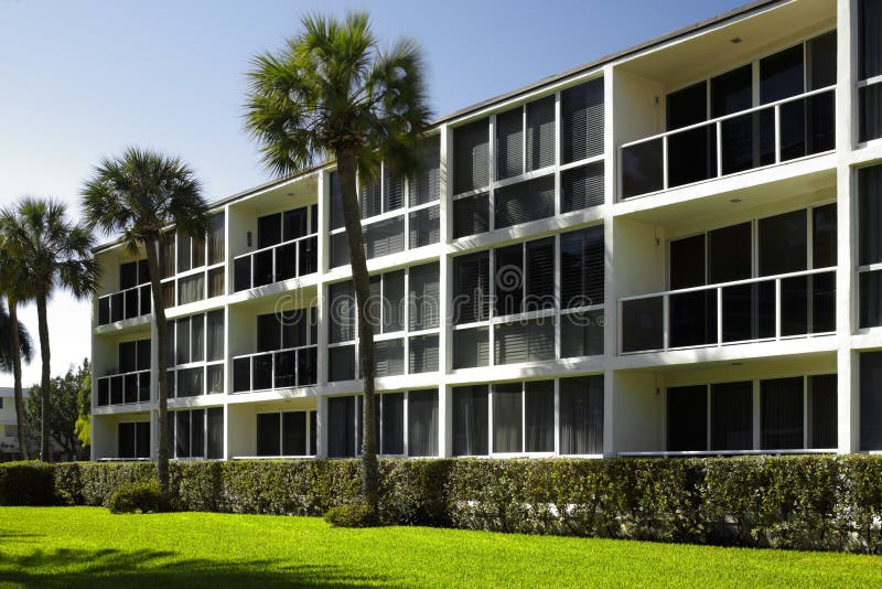 Apartment Building with Palm Trees Stock Photo Image of exterior