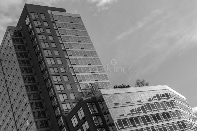 Apartment Building with Sunset Light Editorial Image Image of window