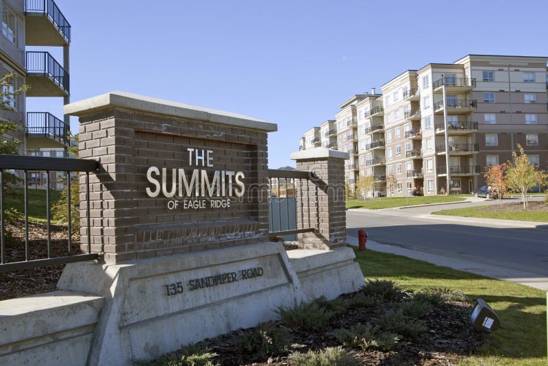 Apartment Buildings, Alberta, Canada Editorial Stock Image Image of