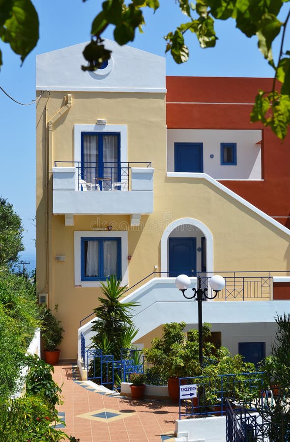 Apartment on Crete. stock photo. Image of housing, painted 28463388