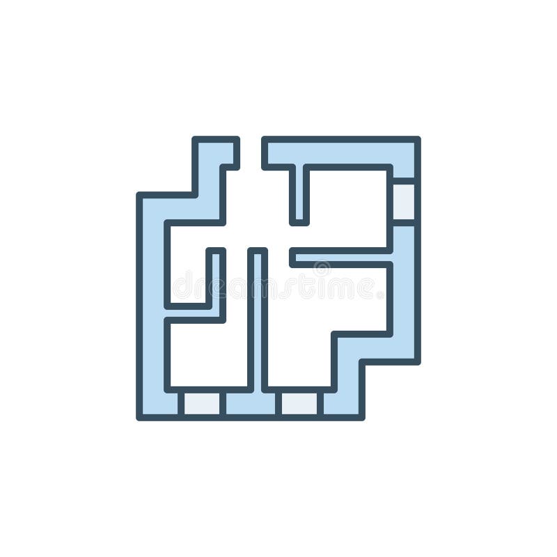 Apartment Plan vector concept blue modern icon vector illustration