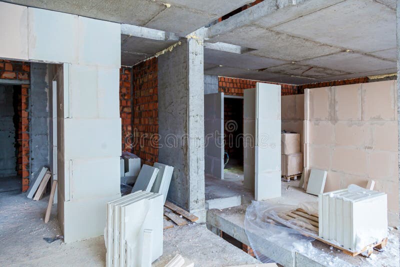 Apartment Wall Construction Site Stock Photo Image of industry, development 137342228