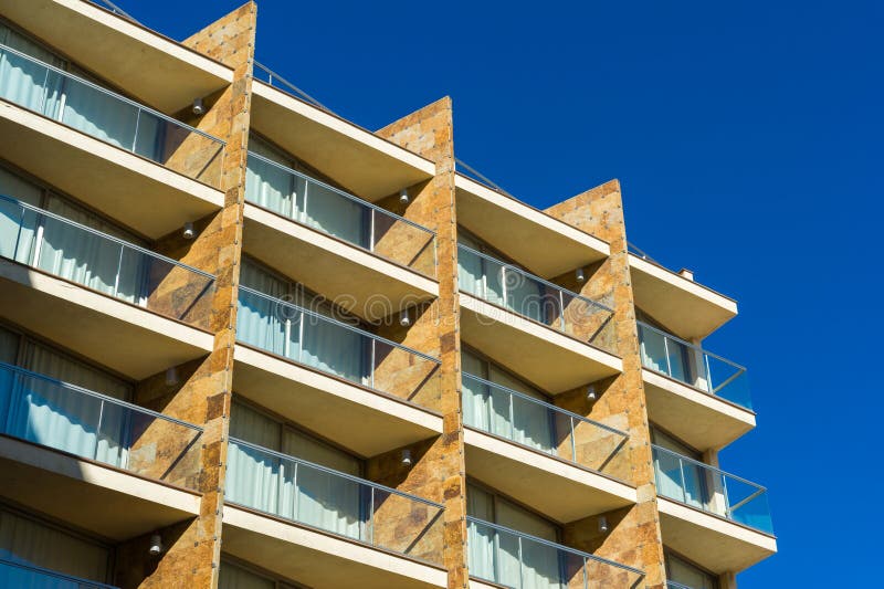 Apartments building stock image. Image of blue, building 691117