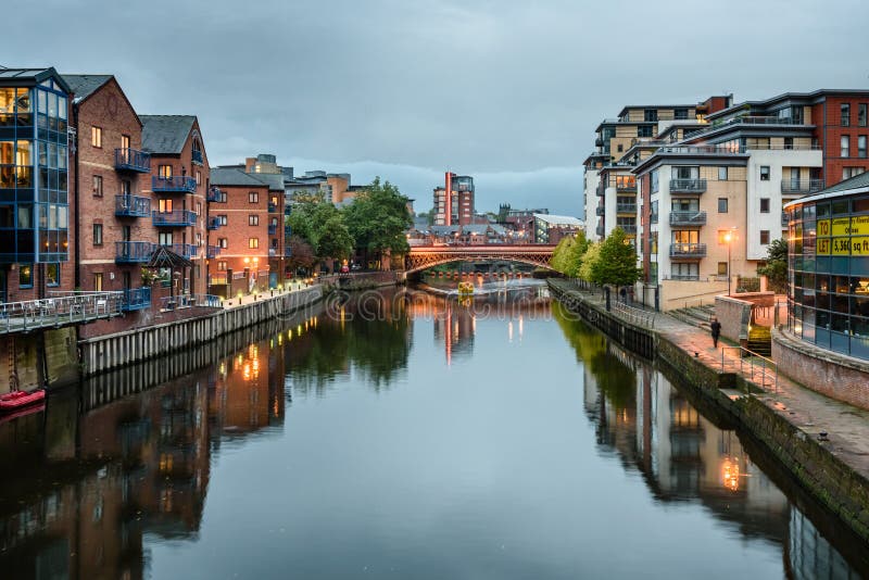 River Aire, Leeds, West Yorkshire, England, UK