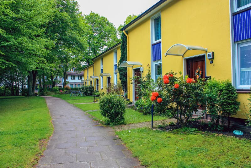 Apartments in townhouses, Altona Germany, june 2010. royalty free stock image Apartments in townhouses, Altona Germany, june 2010. royalty free stock image