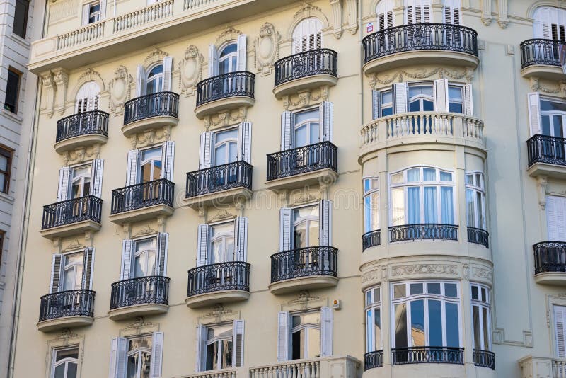 Apartments in valencia stock photo. Image of center 234700766