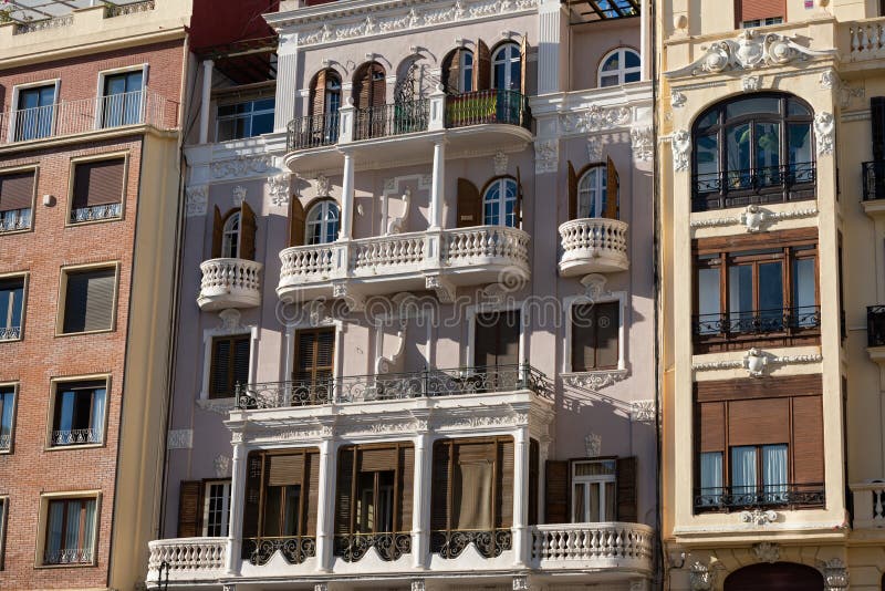 Apartments in valencia stock image. Image of outdoor 234701003