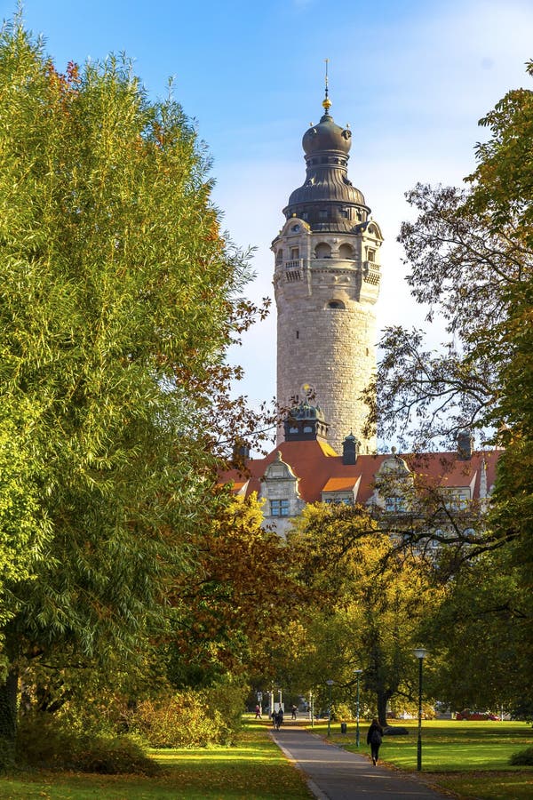 Apels Garten Park in City of Leipzig, Saxony, Germany Stock Photo