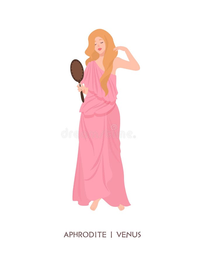 Aphrodite o Venus - diosa del amor y de la belleza, deidad o espejo que se sostiene virginal mitológico Mitología y religión de
