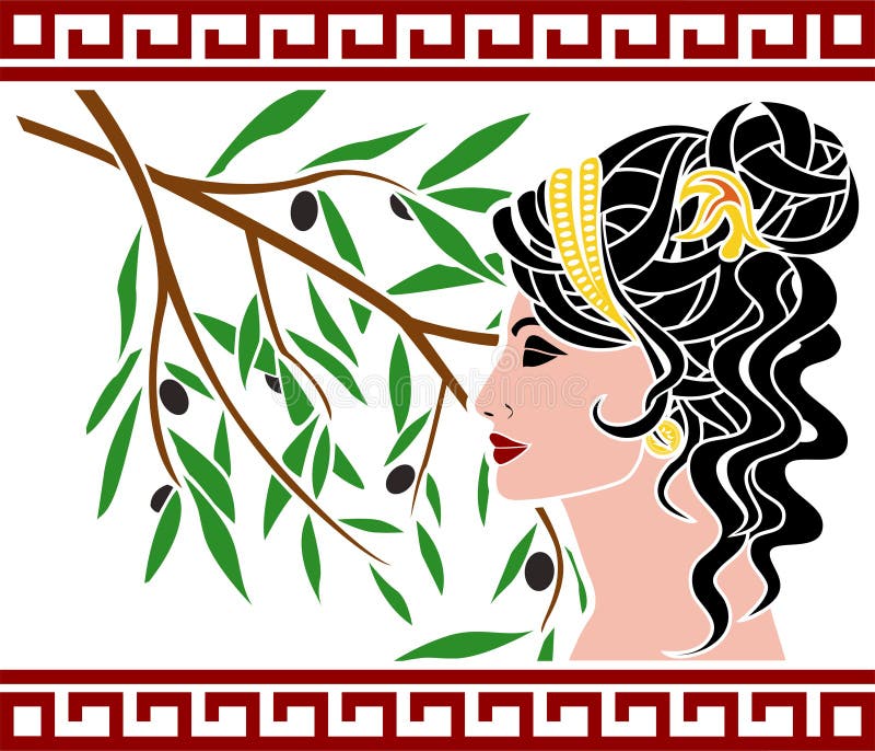 Aphrodite y rama de olivo