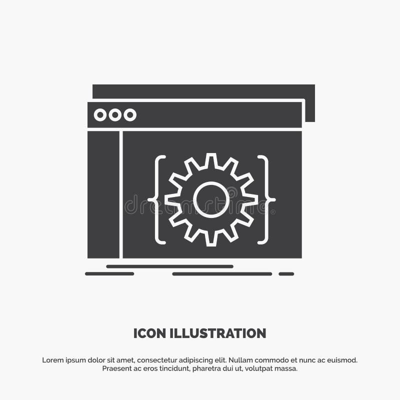 Api, app, cyfrowanie, przedsi?biorca budowlany, oprogramowanie ikona glifu wektorowy szary symbol dla UI, UX, strona internetowa ilustracja wektor Api, app, cyfrowanie, przedsi?biorca budowlany, oprogramowanie ikona glifu wektorowy szary symbol dla UI, UX, strona internetowa ilustracja wektor