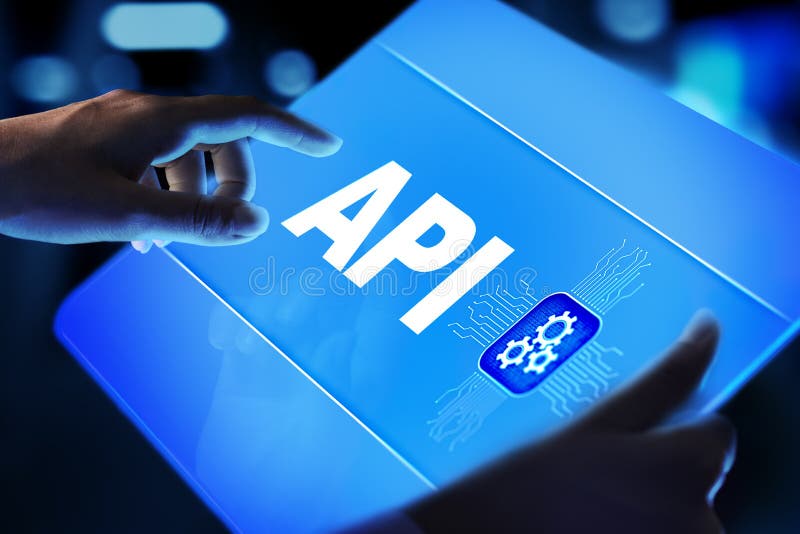 API - Application programming interface, software-ontwikkelinghulpmiddel, informatietechnologie en bedrijfsconcept stock illustratie API - Application programming interface, software-ontwikkelinghulpmiddel, informatietechnologie en bedrijfsconcept stock illustratie