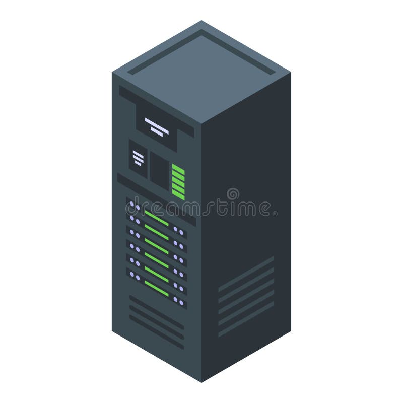 Api data server icon isometric vector. Software cloud stock illustration