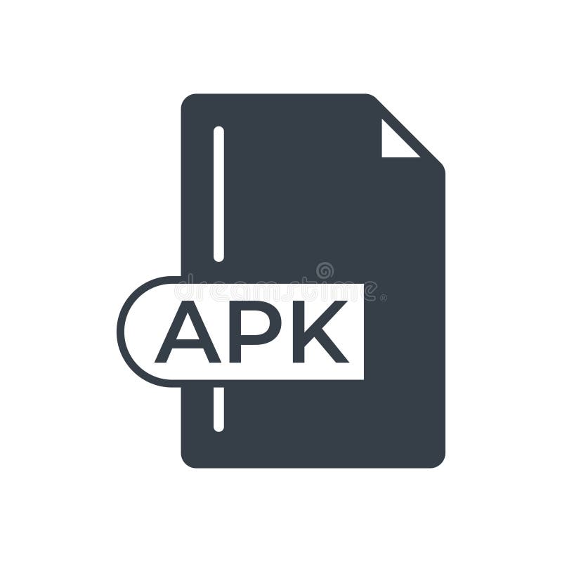 APK File Format Icon. APK Extension Filled Icon Stock Vector