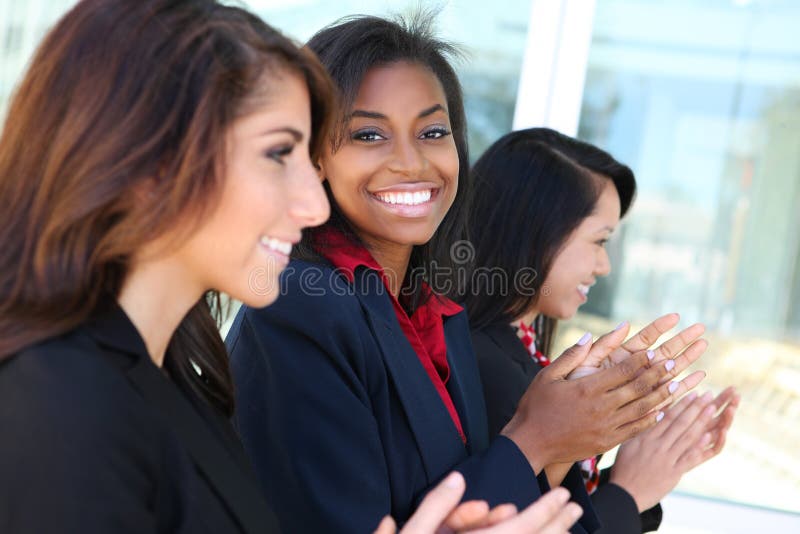 Aplauso diverso da equipe do negócio imagem de stock Aplauso diverso da equipe do negócio imagem de stock