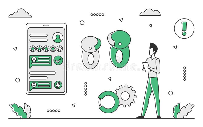 Aplicație pentru smartphone pentru roboți royalty free illustration