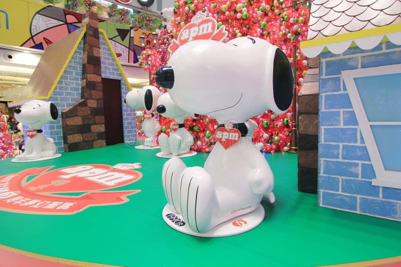 APM Snoopy Christmas Decoration  In Hong  Kong  Editorial 