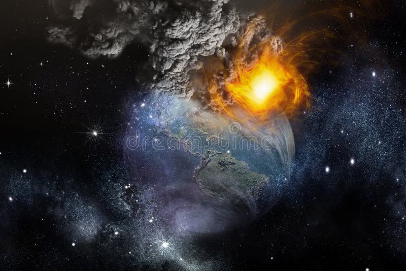 Apocalipse da foto da terra ilustração stock Apocalipse da foto da terra ilustração stock