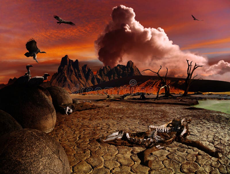 Apocalyptic fantasy landscape stock photography Apocalyptic fantasy landscape stock photography