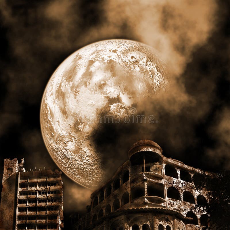 Apocalyptic landscape royalty free stock image