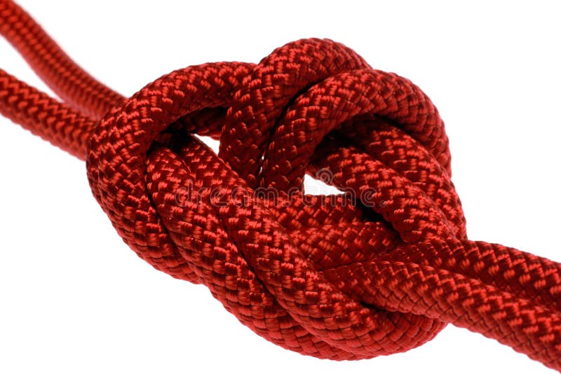 Apocryphal knot on double red rope