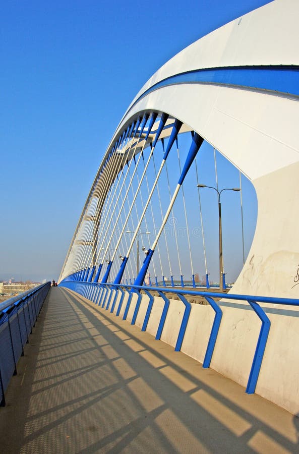 Apollo bridge in Bratislava royalty free stock photos Apollo bridge in Bratislava royalty free stock photos