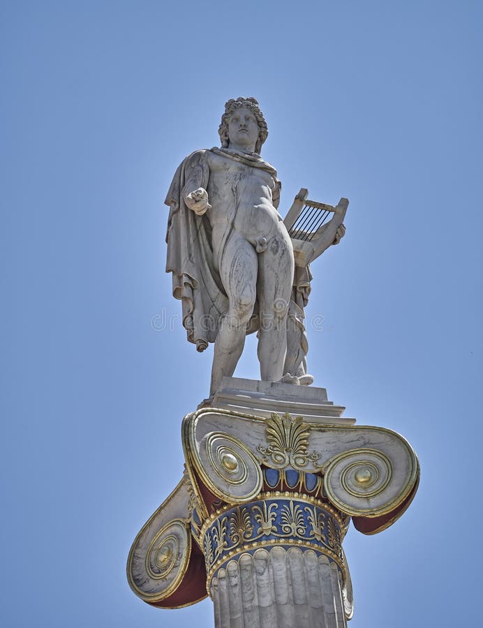 Apollo Der Alte Gott Der Statue Der Schonen Kunste Stockbild Bild Von Statue Alte