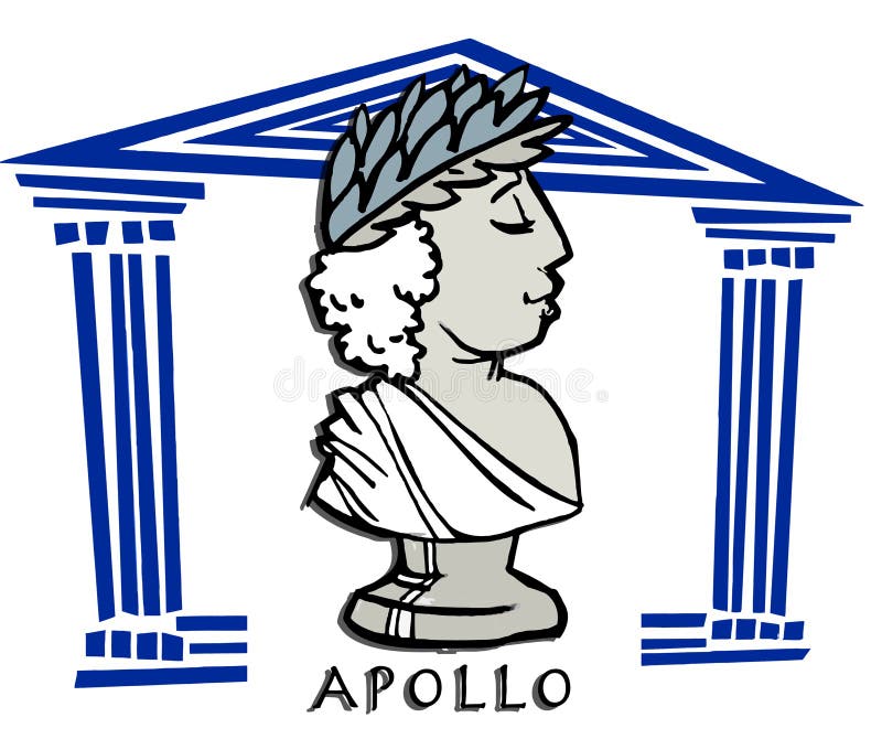 Apollo,Phoebus, Greek God Cartoon Stock Vector - Image ...