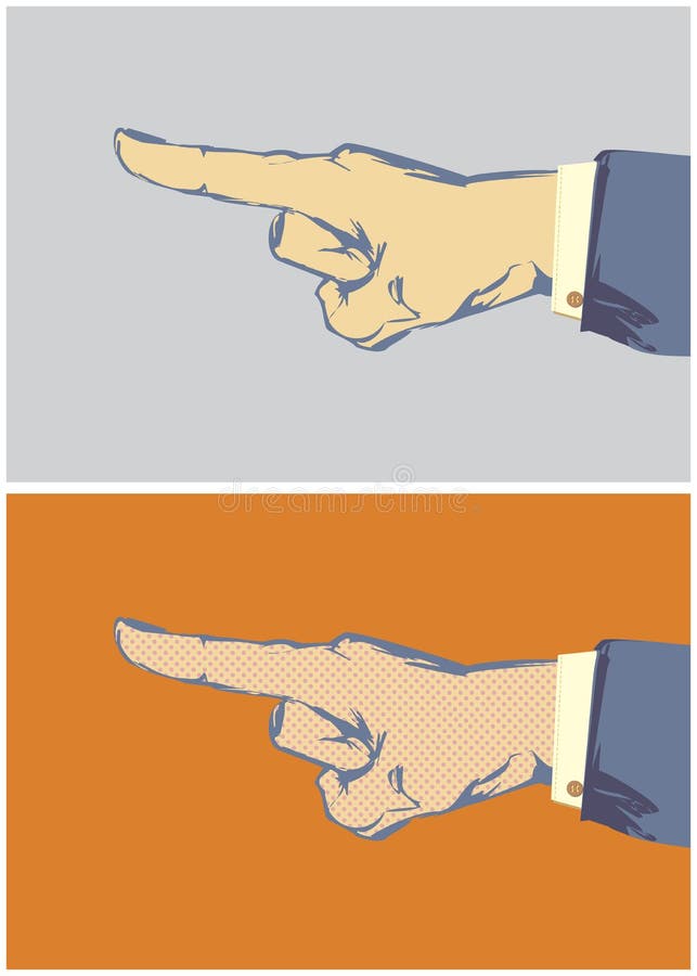 Apontando o vetor do dedo ilustração do vetor. Ilustração de imprensa