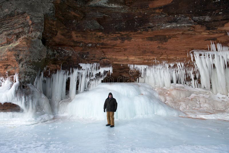 Apostle Islands Ice Caves, Winter Landscape stock images Apostle Islands Ice Caves, Winter Landscape stock images