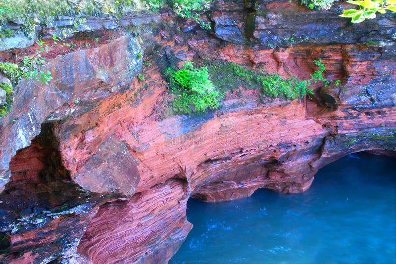 Pictured Rocks National Lakeshore Colors Stock Image Image of seepage