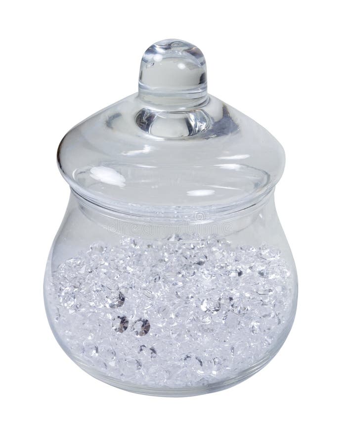 Apothecary Jar Full of Diamonds Stock Image Image of health, precious
