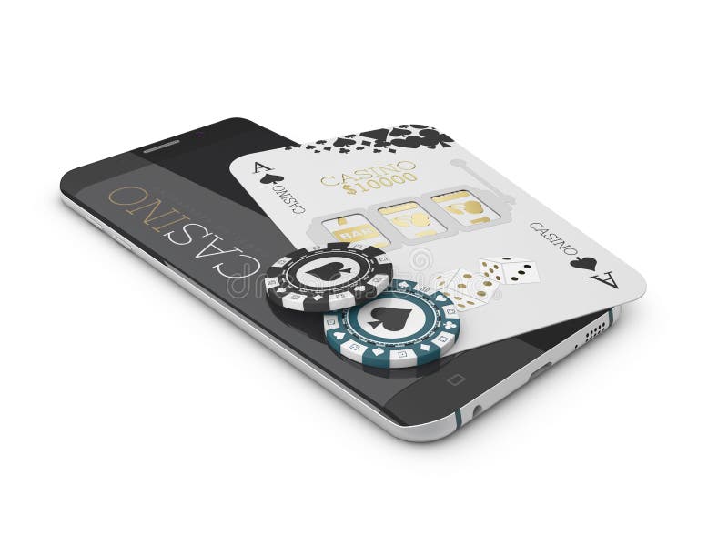 App del casino de Internet, tarjeta y microprocesador en línea en el teléfono, juegos del póker del casino de juego ilustración 3 ilustración del vector App del casino de Internet, tarjeta y microprocesador en línea en el teléfono, juegos del póker del casino de juego ilustración 3 ilustración del vector