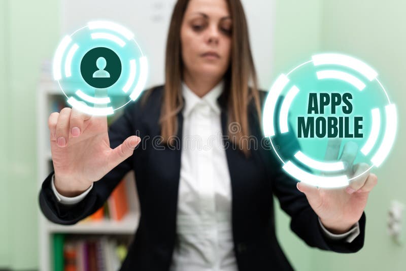 App di visualizzazione concettuale per dispositivi mobili. programma per fotocomputer concettuale progettato per l'esecuzione su d fotografia stock