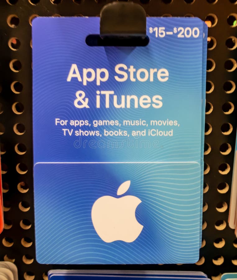 Gift Card Voucher for Apple App Editorial Stock Photo - Image of music,  display: 193416808