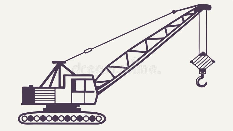 Apparecchiature per la costruzione di macchine per la costruzione di gru e di congegni industriali Vector Design Generative AI royalty illustrazione gratis