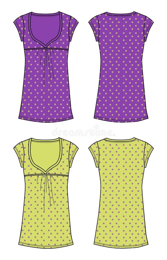 Apparel Girl Dress Dot Pattern Stock Vector - Illustration of female ...