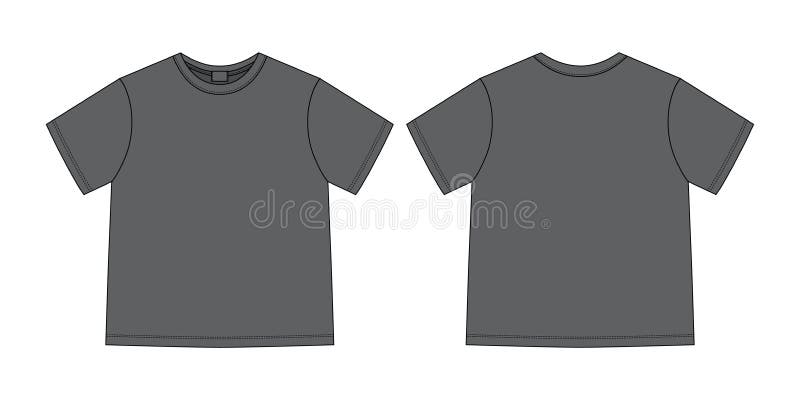 Apparel Technical Sketch Unisex T Shirt. T-shirt Design Template Stock ...