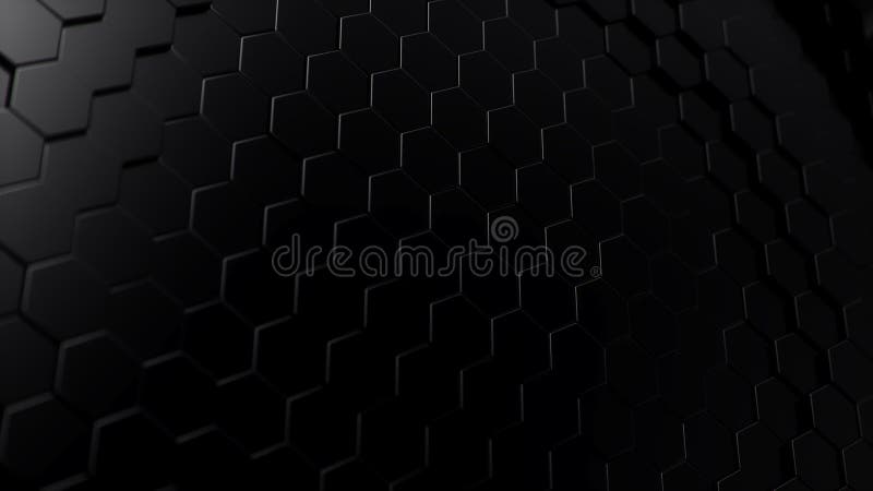 Apparition d'animation et disparition d'hexagonale géométrique blanc Nid d'abeilles extérieur de modèle de polygone Noir abstrait illustration libre de droits