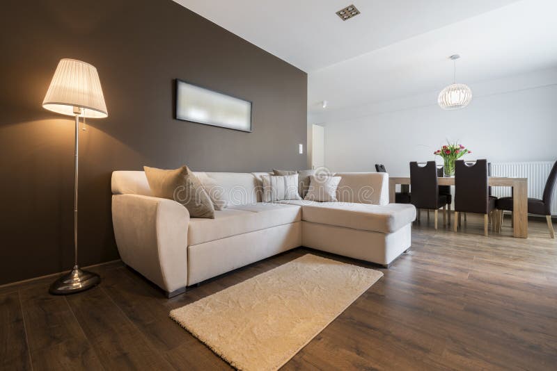 Appartement moderne de conception intérieure photographie stock libre de droits