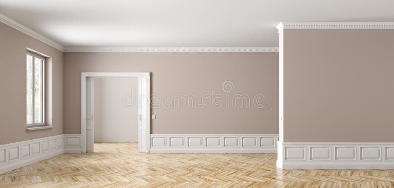 Appartement vide avec deux pièces arrière-plan intérieur 3D rendu illustration de vecteur Appartement vide avec deux pièces arrière-plan intérieur 3D rendu illustration de vecteur