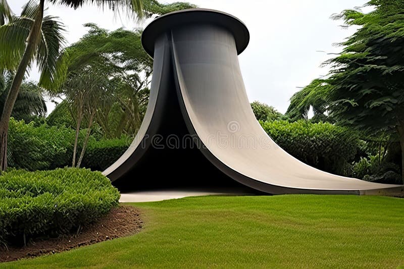 Appearance a dense funnel like structure with a wide flat sheet royalty free illustration