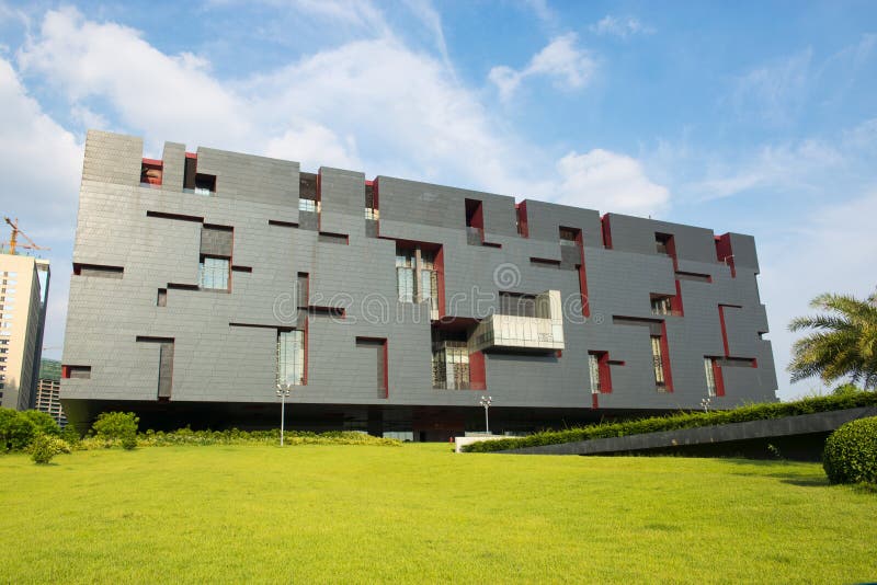 Modern building of Guangdong Museum in Guangzhou City, Guangdong (Canton) Province, China, Asia. It is landmark of Guangzhou City. Modern building of Guangdong Museum in Guangzhou City, Guangdong (Canton) Province, China, Asia. It is landmark of Guangzhou City.