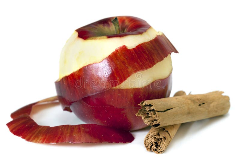 Appel en Kaneel royalty-vrije stock afbeelding Appel en Kaneel royalty-vrije stock afbeelding