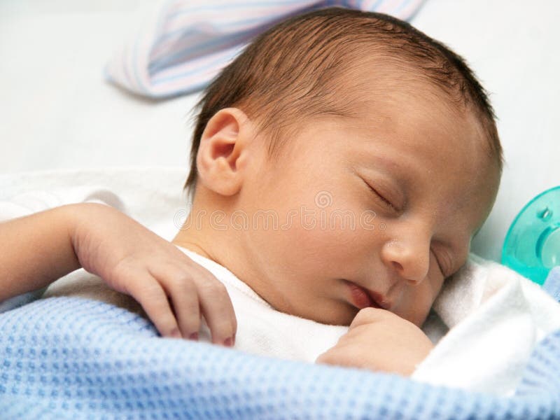 Sleeping baby on his first day. Sleeping baby on his first day